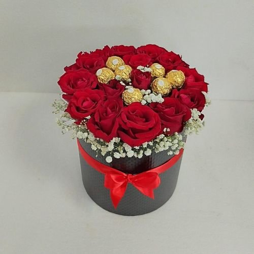 Box – 15 ruža & Ferrero Rocher