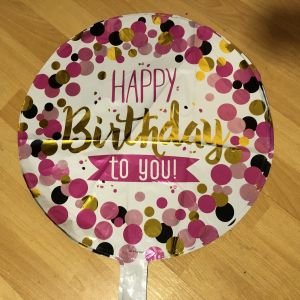 Helium Happy Birthday - balon 40 cm kom