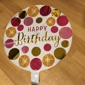 Helium Happy Birthday balon 40 cm kom