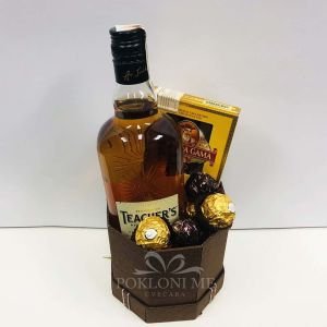Teachers set sa kutijom cigarilosa & Ferrero Rocher kuglicama u kutiji + Poklon čestitka