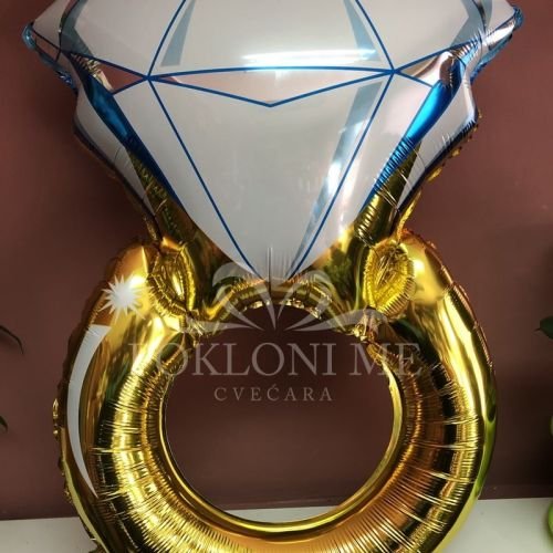 Helium folija verenicki prsten 100 cm