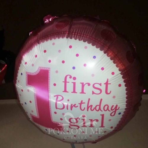 Helium 1st birthday – balon 40 cm kom