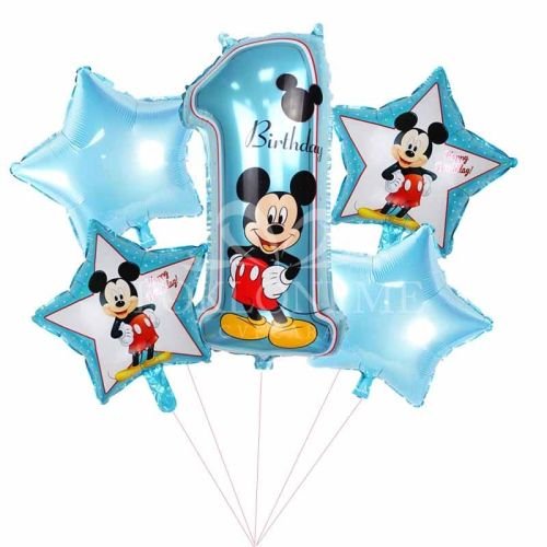 Helium Happy 1 Birthday Miki set- baloni- 40 cm